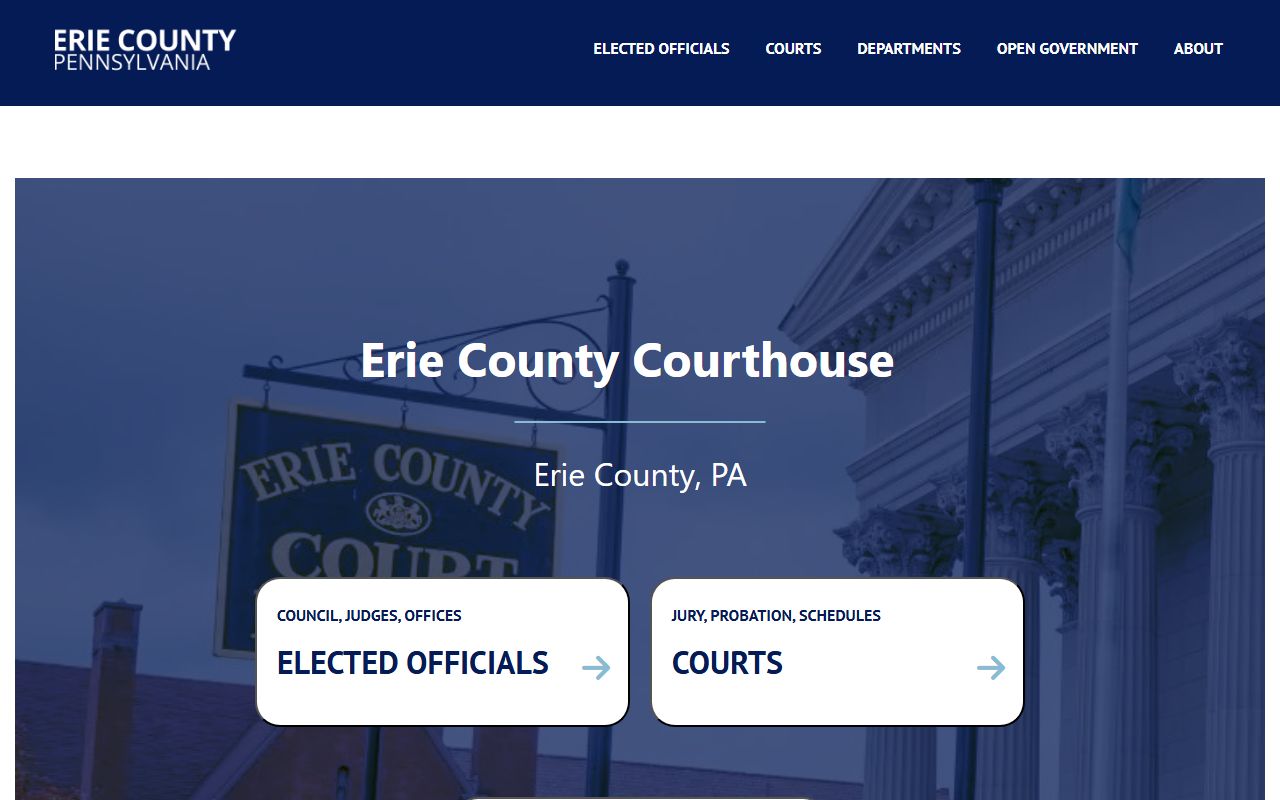Erie Traffic Ticket Records - Erie County Courts handling traffic citations