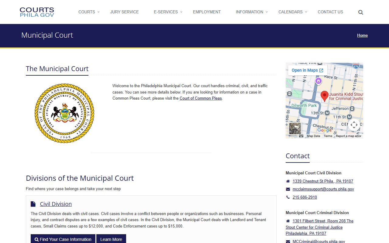 Philadelphia County Traffic Ticket Records - Philadelphia Municipal Court