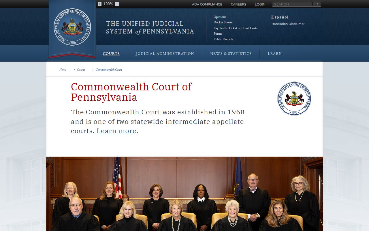 Pennsylvania Commonwealth Court role in Pennsylvania traffic ticket records appeals