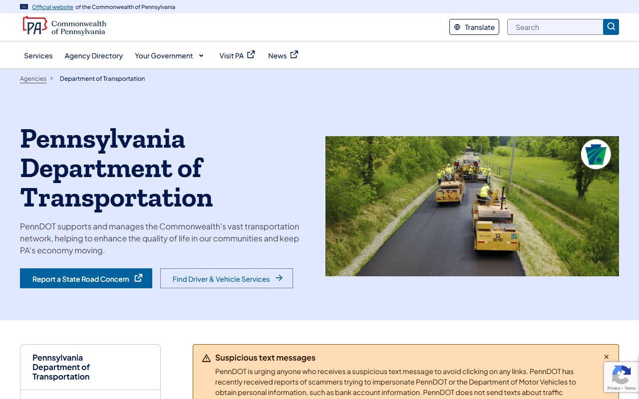 Pennsylvania Department of Transportation PennDOT role in Pennsylvania traffic ticket records