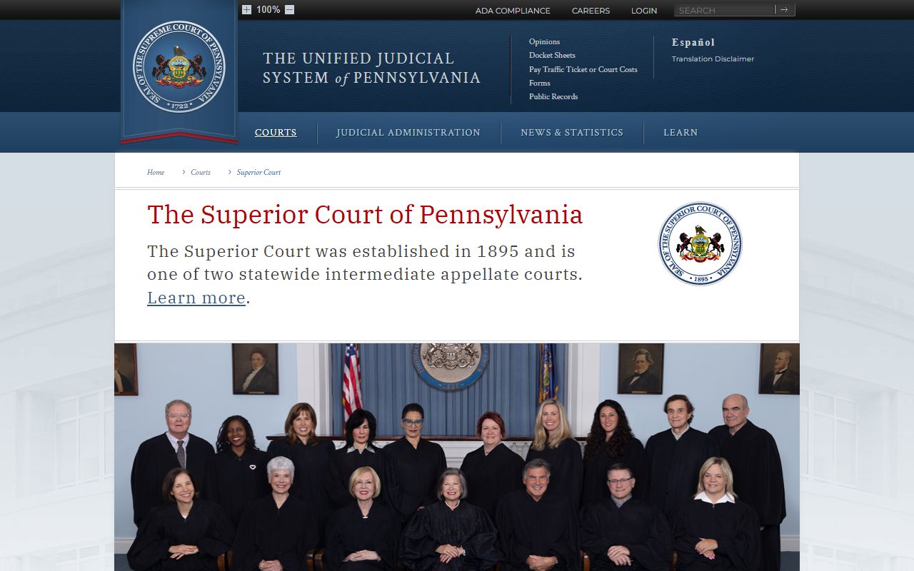 Pennsylvania Superior Court handling appeals related to Pennsylvania traffic ticket records